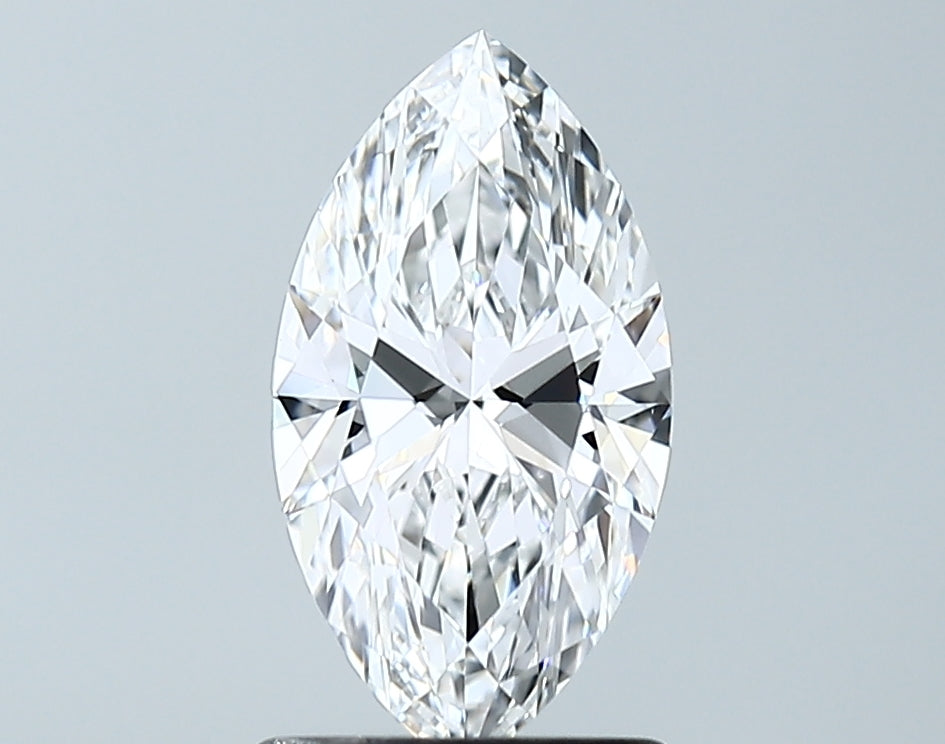 1.01 Carat Marquise Lab Diamond with  Cut Diamond in 14KT  view 1
