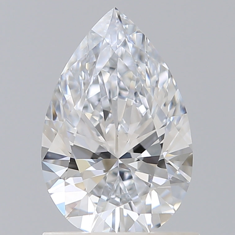 1.02 Carat Pear Lab Diamond with  Cut Diamond in 14KT  view 1
