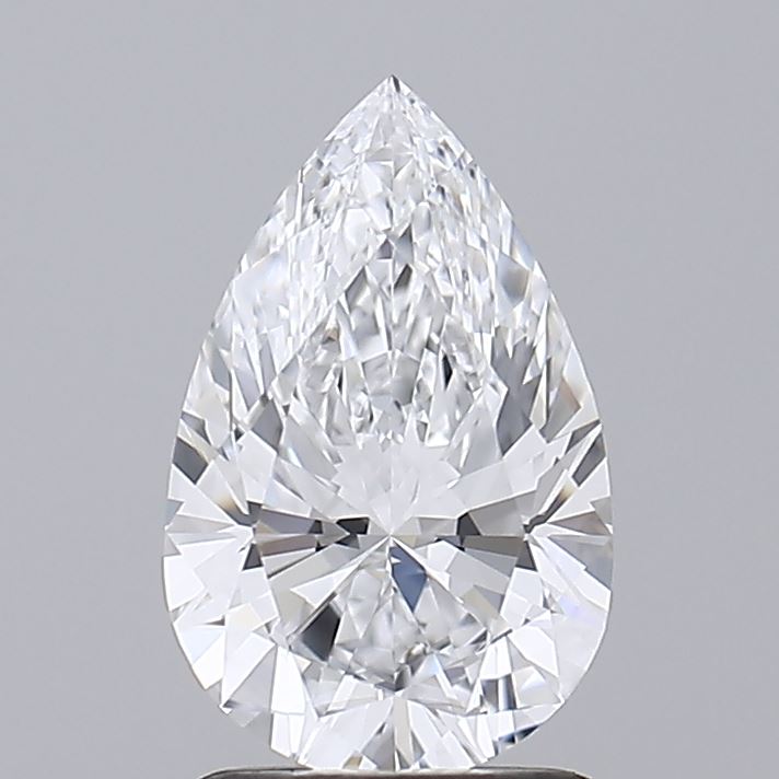 1.5 Carat Pear Lab Diamond with  Cut Diamond in 14KT  view 1
