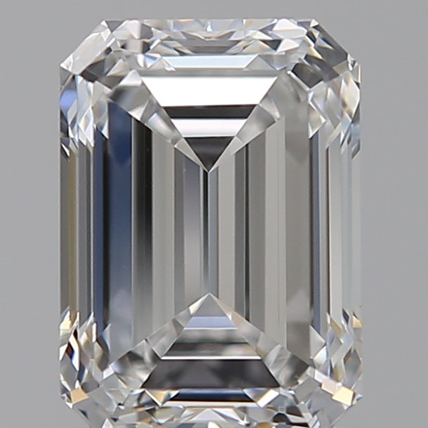 1.57 Carat Emerald Lab Diamond with  Cut Diamond in 14KT  view 1
