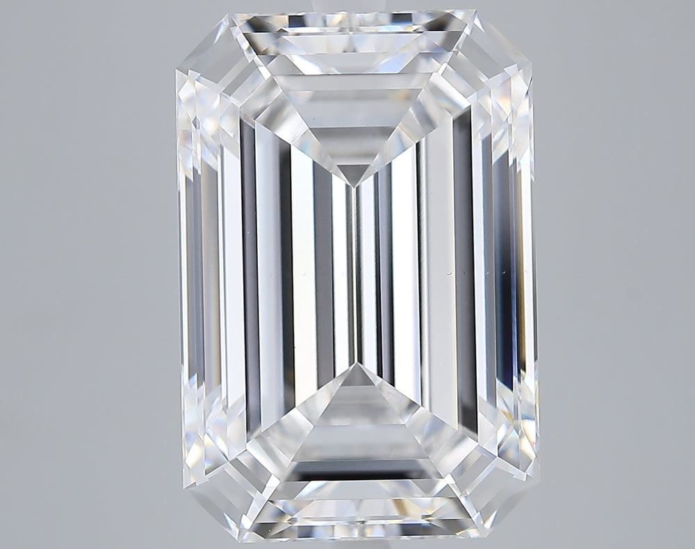 10.77 Carat Emerald Lab Diamond with  Cut Diamond in 14KT  view 1

