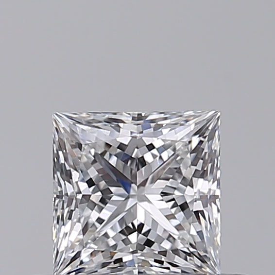 0.5 Carat Princess Lab Diamond with  Cut Diamond in 14KT  view 1
