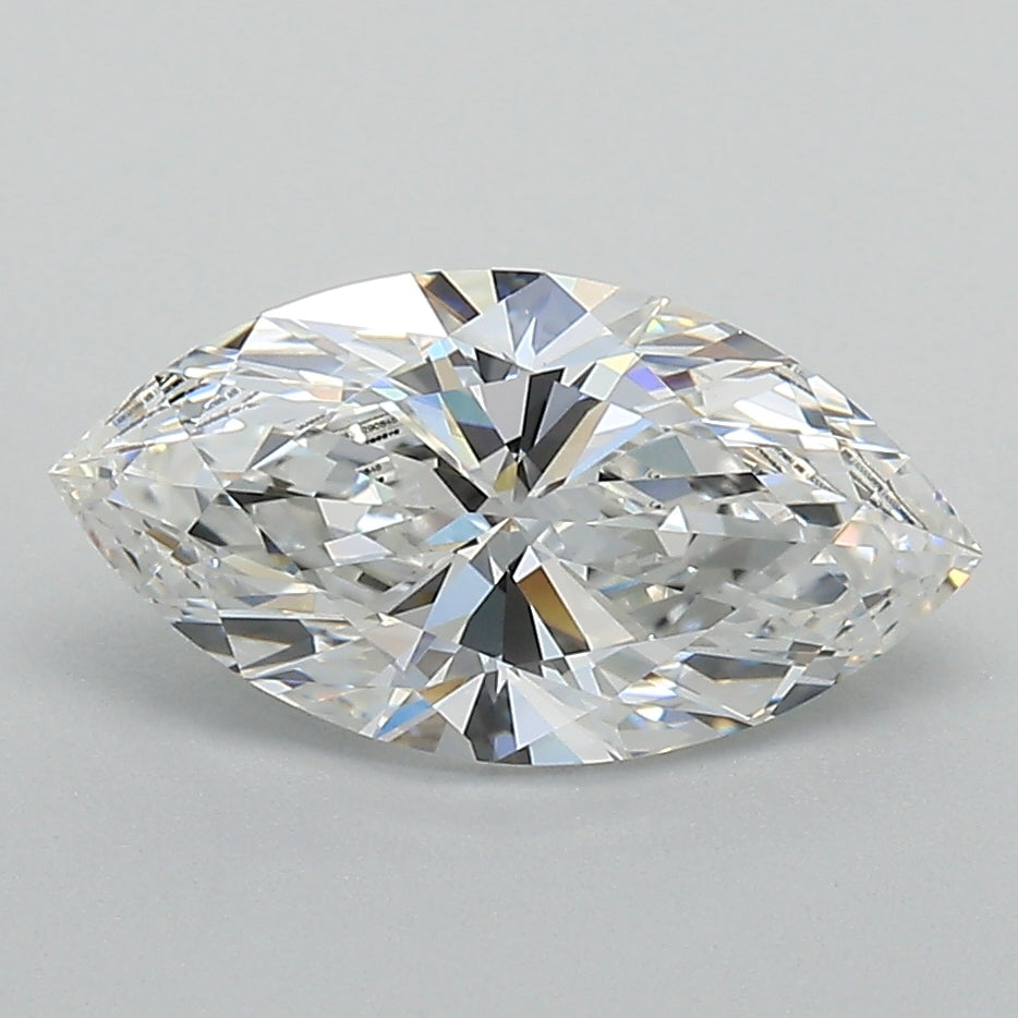 1.54 Carat Marquise Lab Diamond with  Cut Diamond in 14KT  view 1
