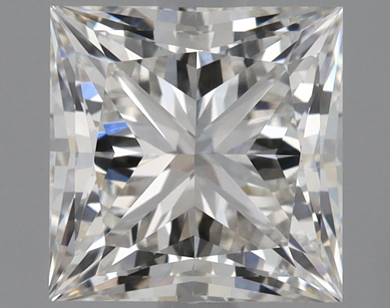 1.75 Carat Princess Lab Diamond with  Cut Diamond in 14KT  view 1
