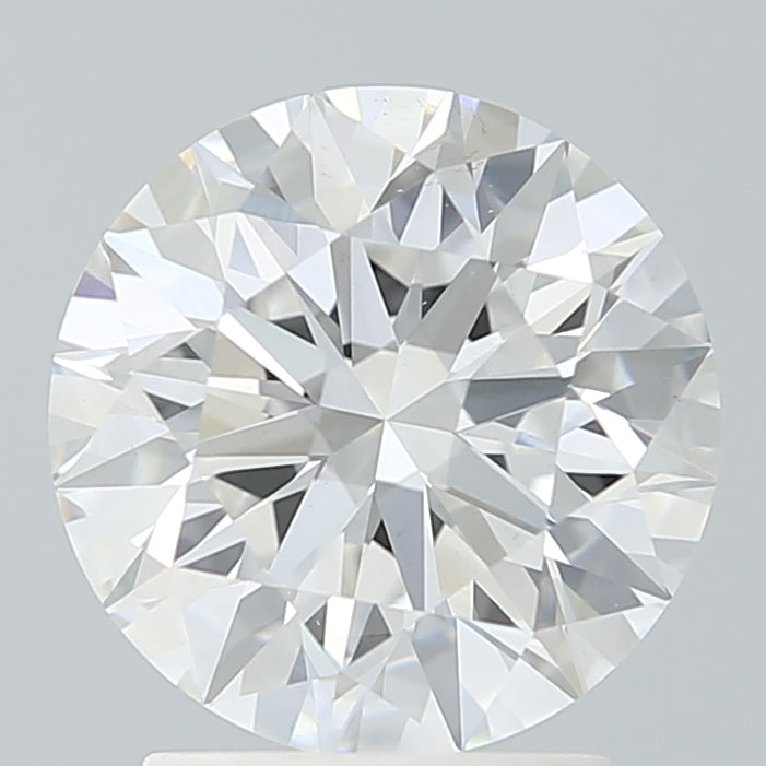 2.35 Carat Round Lab Diamond with  Cut Diamond in 14KT  view 1
