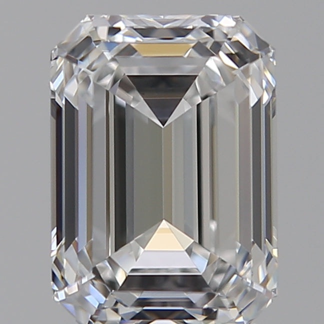 2.05 Carat Emerald Lab Diamond with  Cut Diamond in 14KT  view 1
