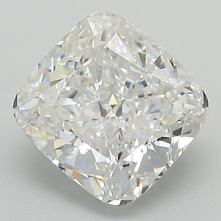 2.63 Carat Cushion Lab Diamond with  Cut Diamond in 14KT  view 1
