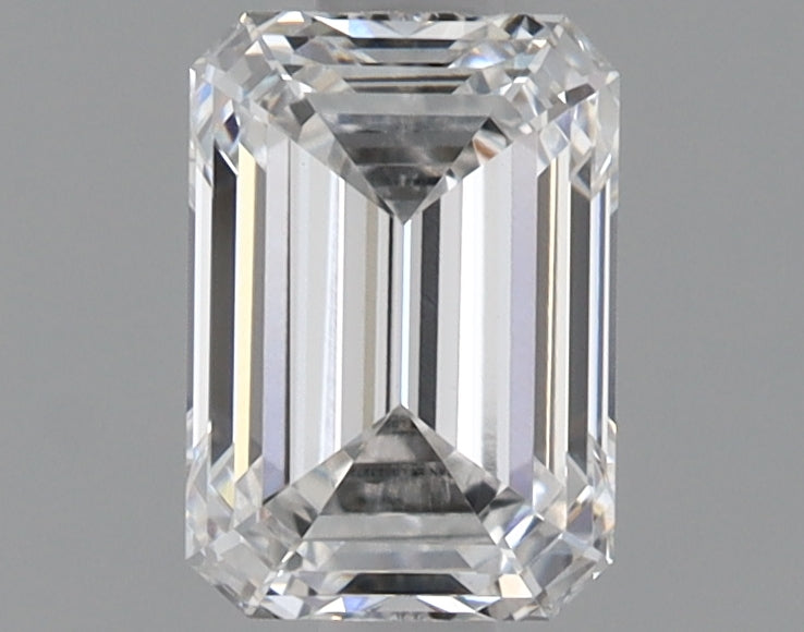 1.01 Carat Emerald Lab Diamond with  Cut Diamond in 14KT  view 1
