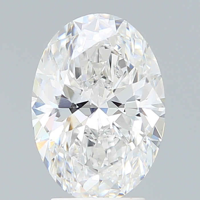 3.32 Carat Oval Lab Diamond with  Cut Diamond in 14KT  view 1

