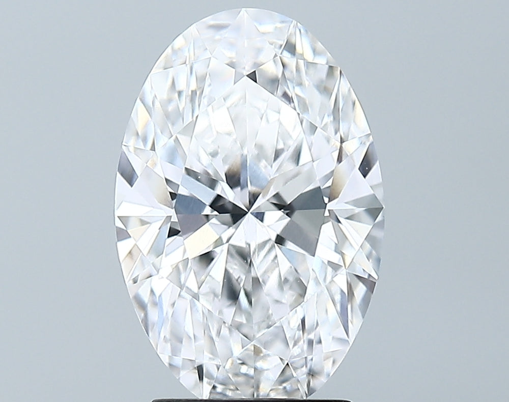 2.8 Carat Oval Lab Diamond with  Cut Diamond in 14KT  view 1
