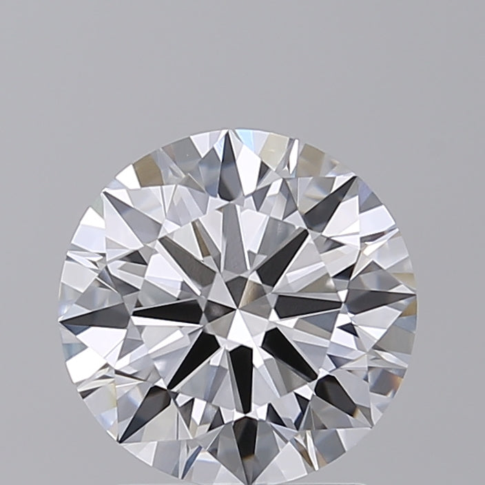 2.23 Carat Round Lab Diamond & 2.25 Carat Round Lab Diamond with  Cut Diamond in 14KT  view 1
