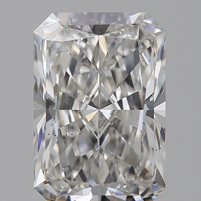 2.06 Carat Radiant Lab Diamond with  Cut Diamond in 14KT  view 1
