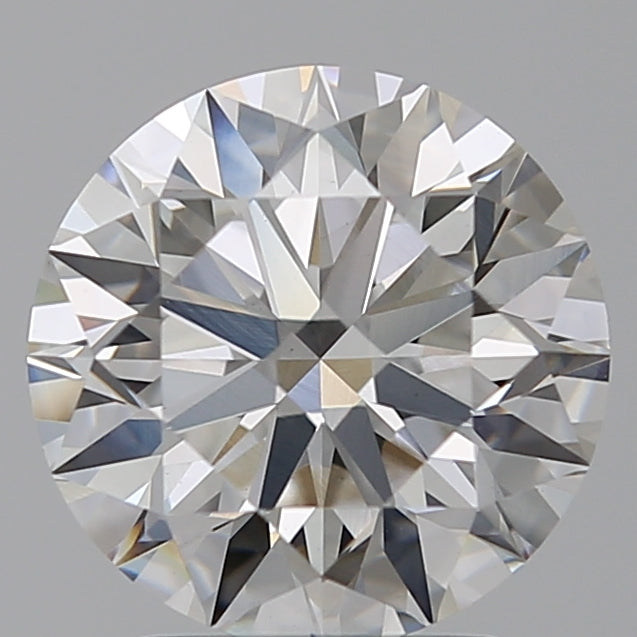 2.52 Carat Round Lab Diamond with  Cut Diamond in 14KT  view 1
