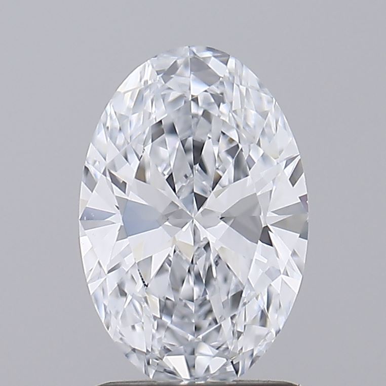 1.27 Carat Oval Lab Diamond with  Cut Diamond in 14KT  view 1
