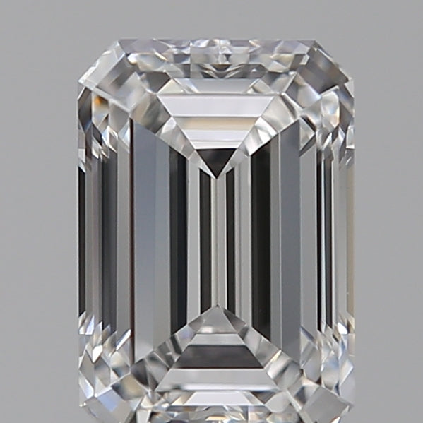 1.04 Carat Emerald Lab Diamond with  Cut Diamond in 14KT  view 1
