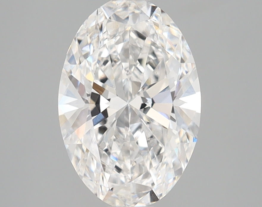 1.58 Carat Oval Lab Diamond with  Cut Diamond in 14KT  view 1
