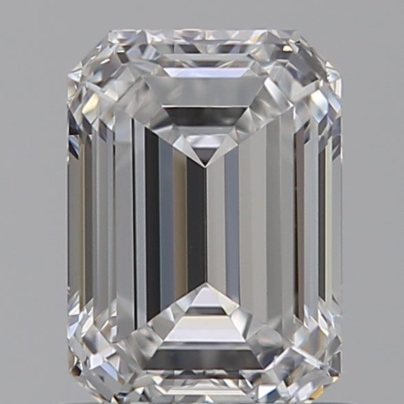 1.01 Carat Emerald Lab Diamond with  Cut Diamond in 14KT  view 1
