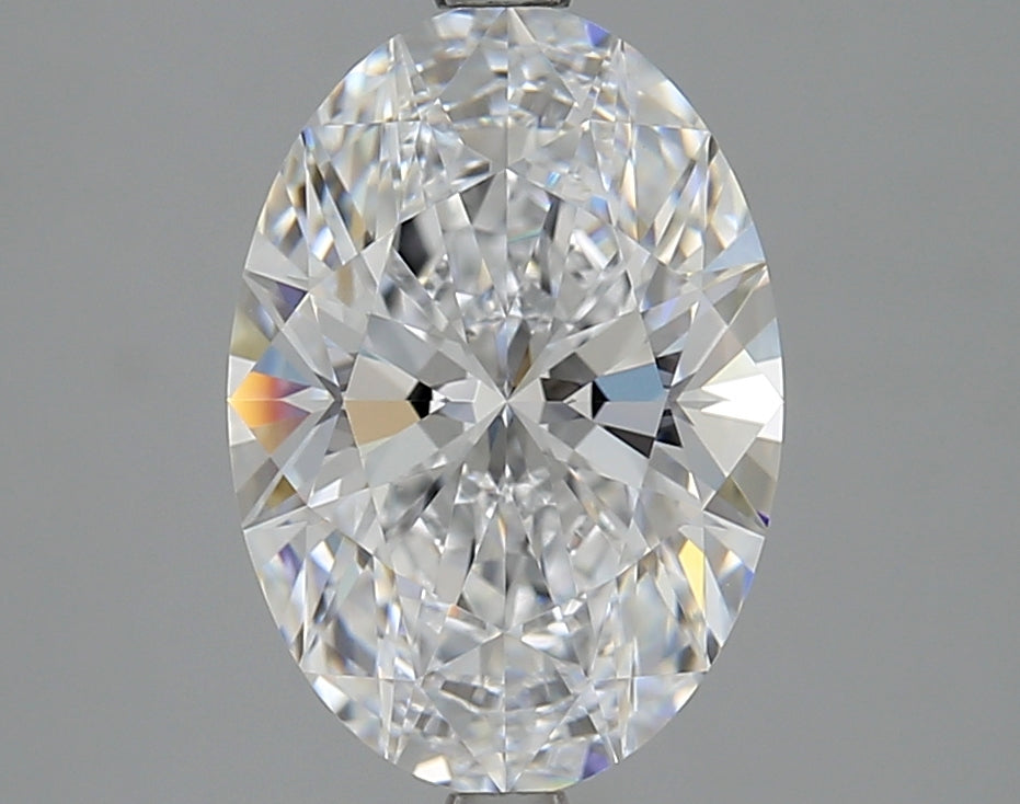 3.11 Carat Oval Lab Diamond with  Cut Diamond in 14KT  view 1
