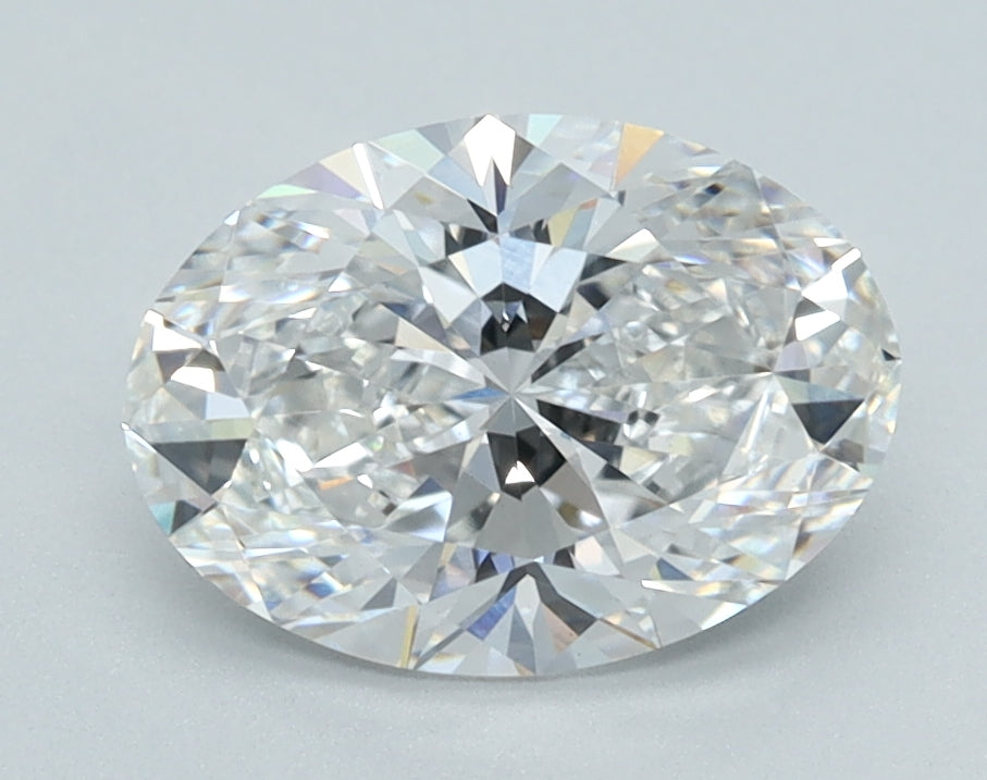 1.52 Carat Oval Lab Diamond with  Cut Diamond in 14KT  view 1
