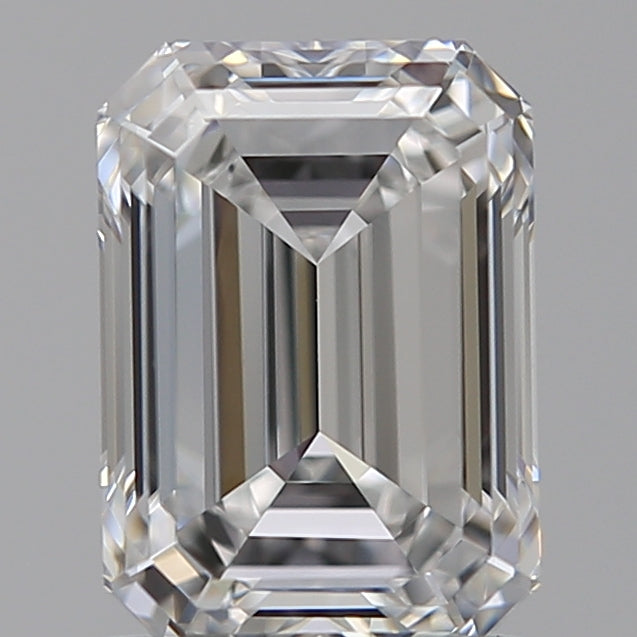 1.59 Carat Emerald Lab Diamond with  Cut Diamond in 14KT  view 1
