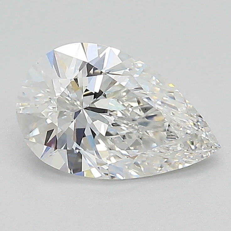 1.14 Carat Pear Lab Diamond with  Cut Diamond in 14KT  view 1
