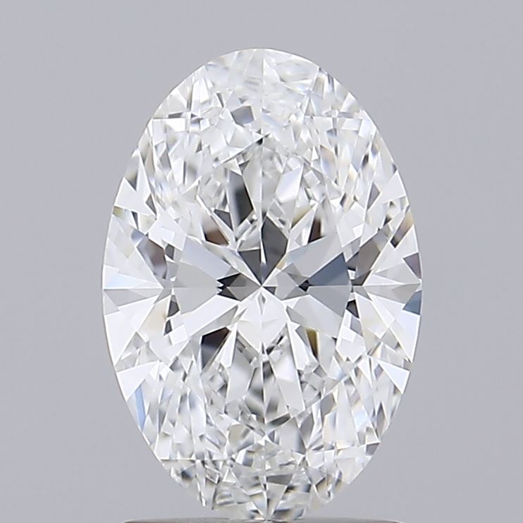 1.5 Carat Oval Lab Diamond with  Cut Diamond in 14KT  view 1
