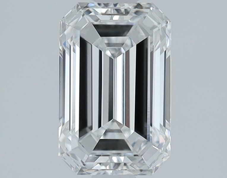 1.43 Carat Emerald Lab Diamond with  Cut Diamond in 14KT  view 1
