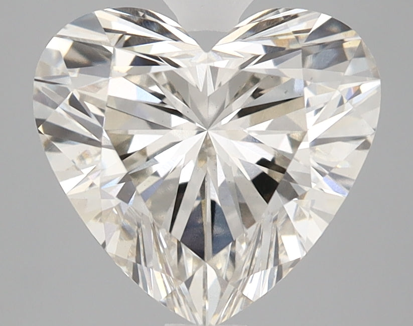 2.71 Carat Heart Lab Diamond with  Cut Diamond in 14KT  view 1
