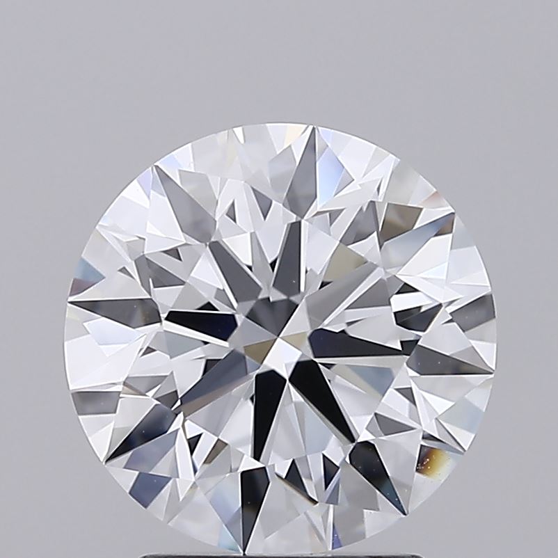 2.54 Carat Round Lab Diamond with  Cut Diamond in 14KT  view 1
