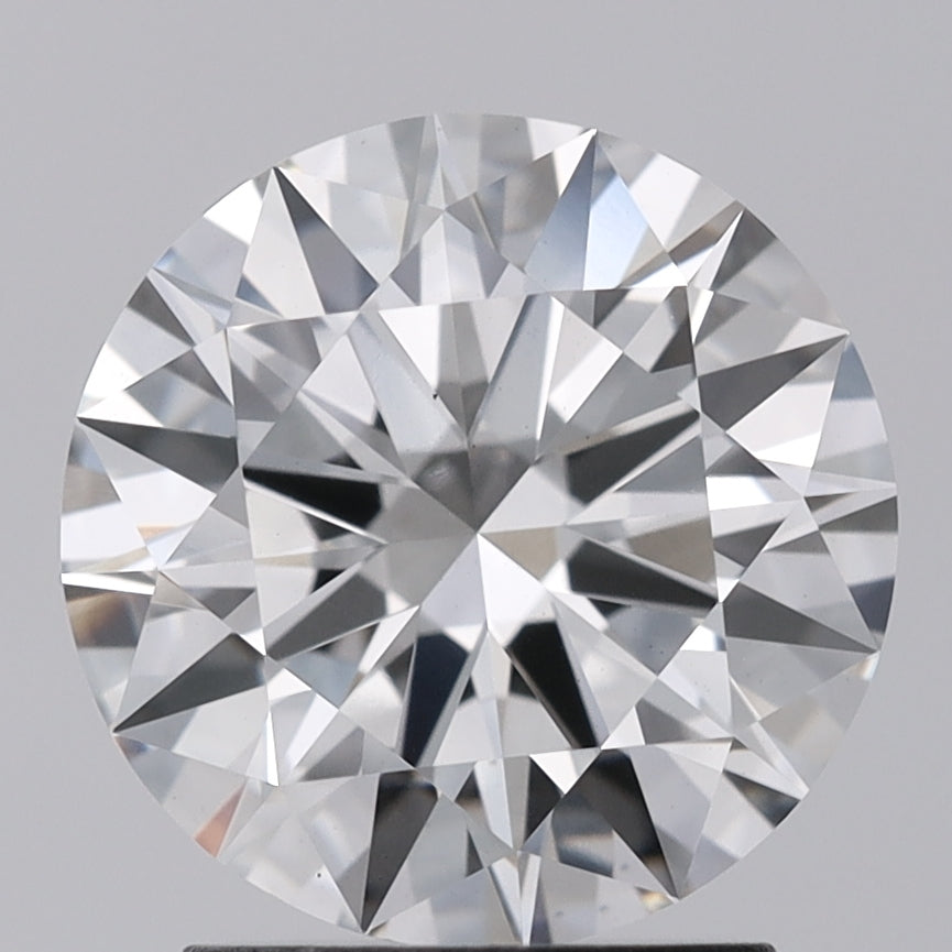 2.18 Carat Round Lab Diamond with  Cut Diamond in 14KT  view 1
