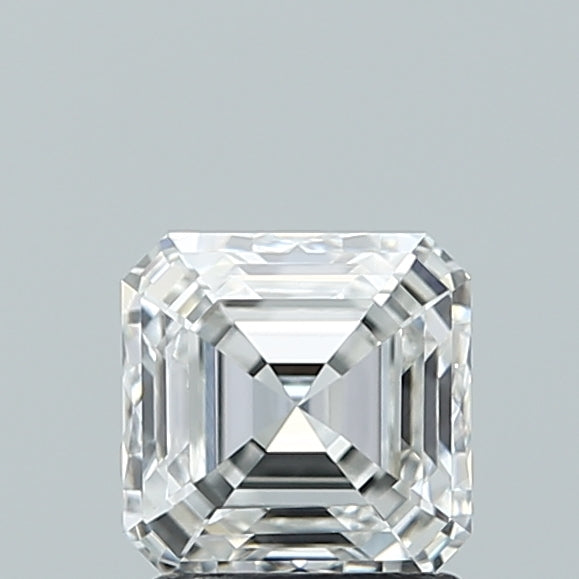 1.7 Carat Asscher Lab Diamond with  Cut Diamond in 14KT  view 1
