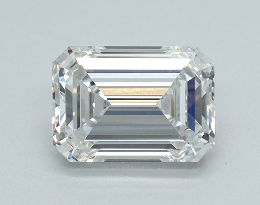 1.03 Carat Emerald Lab Diamond with  Cut Diamond in 14KT  view 1
