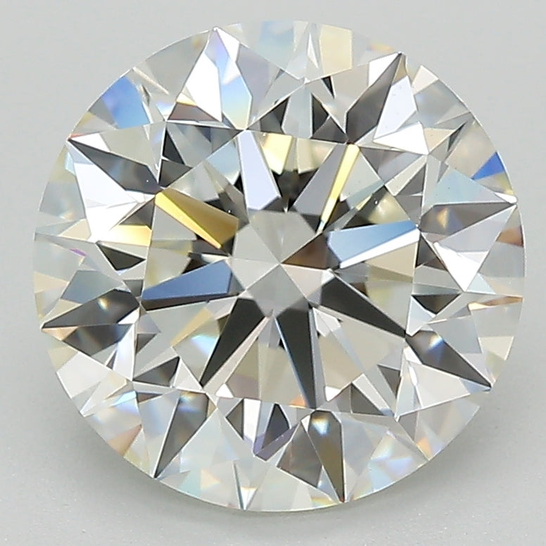 3.57 Carat Round Lab Diamond with  Cut Diamond in 14KT  view 1
