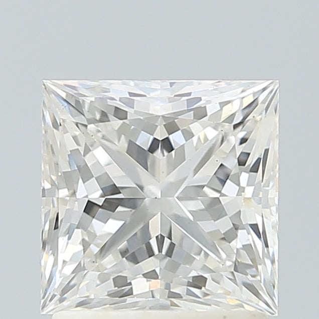 1.75 Carat Princess Lab Diamond with  Cut Diamond in 14KT  view 1
