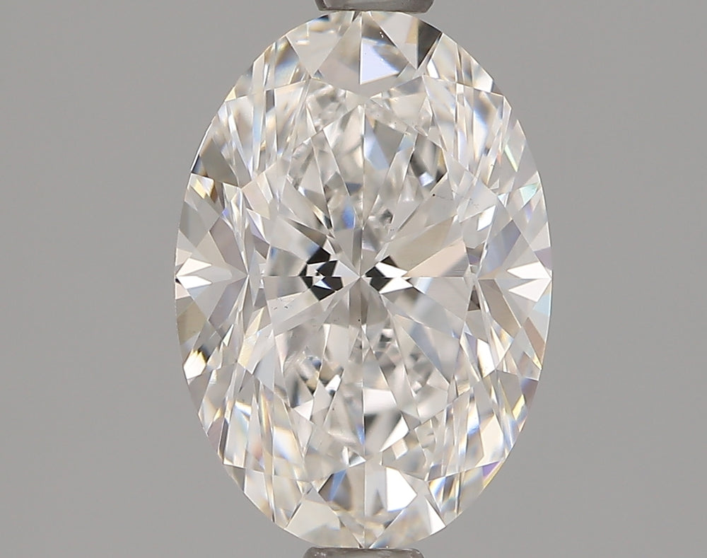 1.7 Carat Oval Lab Diamond with  Cut Diamond in 14KT  view 1
