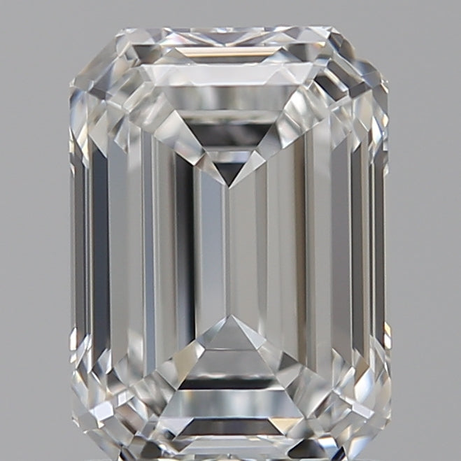 1.56 Carat Emerald Lab Diamond with  Cut Diamond in 14KT  view 1
