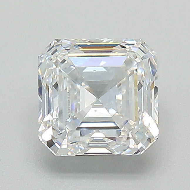 1.11 Carat Asscher Lab Diamond with  Cut Diamond in 14KT  view 1
