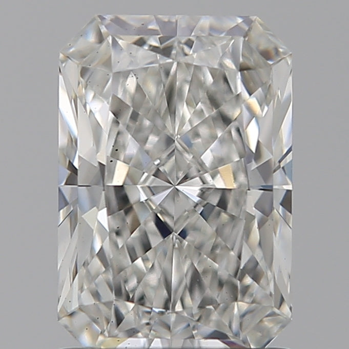 1.29 Carat Radiant Lab Diamond with  Cut Diamond in 14KT  view 1
