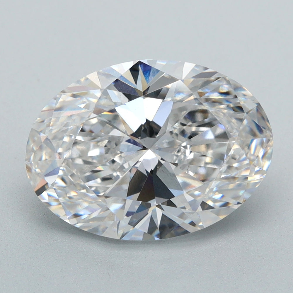 4.12 Carat Oval Lab Diamond with  Cut Diamond in 14KT  view 1
