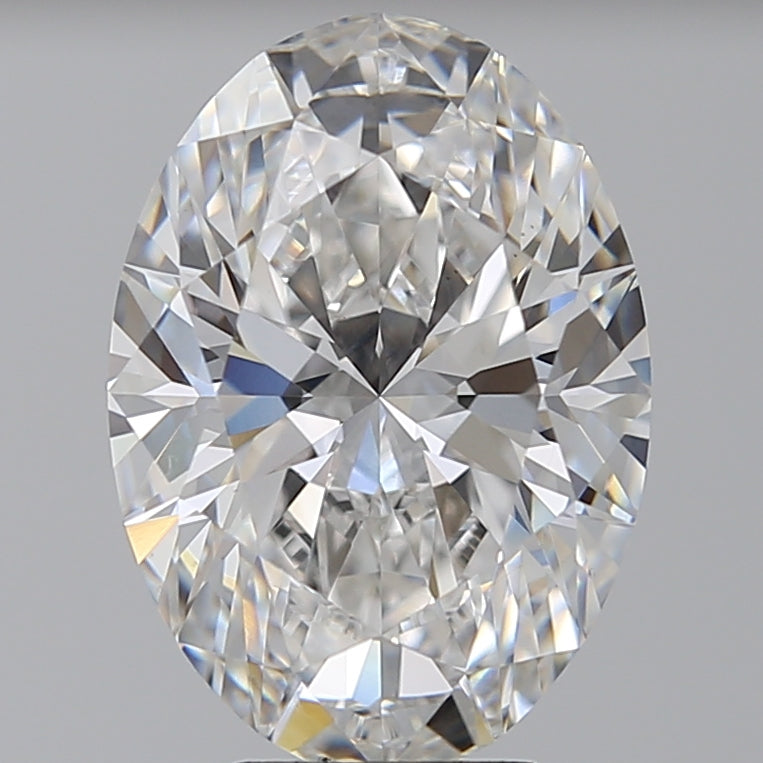 5.01 Carat Oval Lab Diamond with  Cut Diamond in 14KT  view 1
