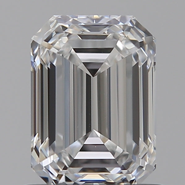 1.02 Carat Emerald Lab Diamond with  Cut Diamond in 14KT  view 1
