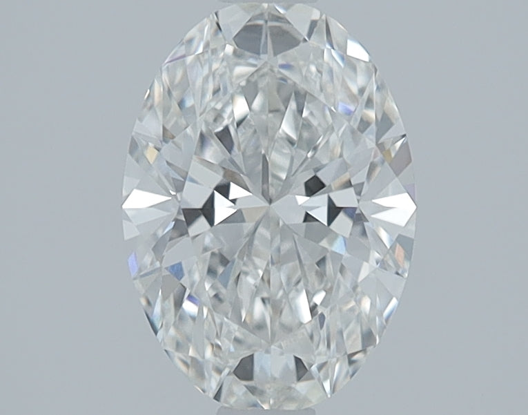 1.05 Carat Oval Lab Diamond with  Cut Diamond in 14KT  view 1
