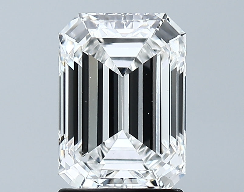1.93 Carat Emerald Lab Diamond with  Cut Diamond in 14KT  view 1
