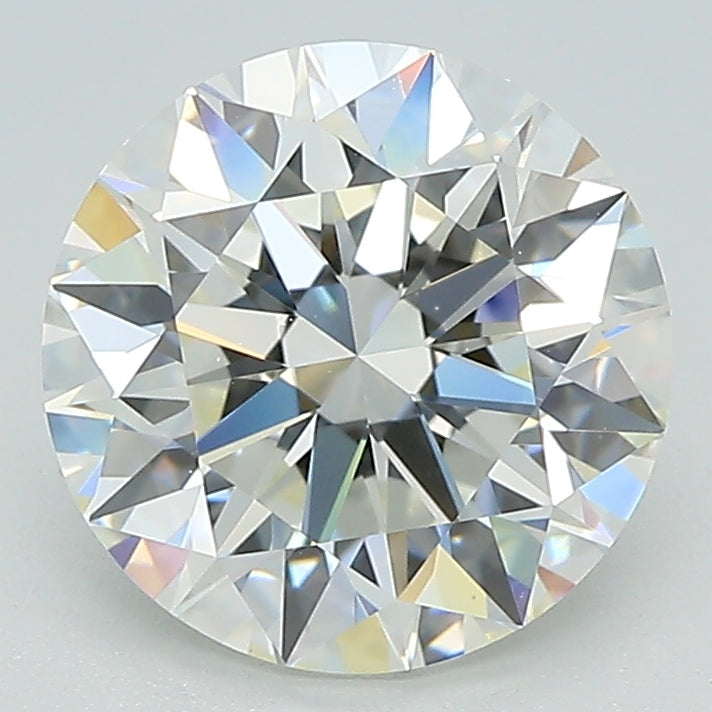 2.52 Carat Round Lab Diamond with  Cut Diamond in 14KT  view 1
