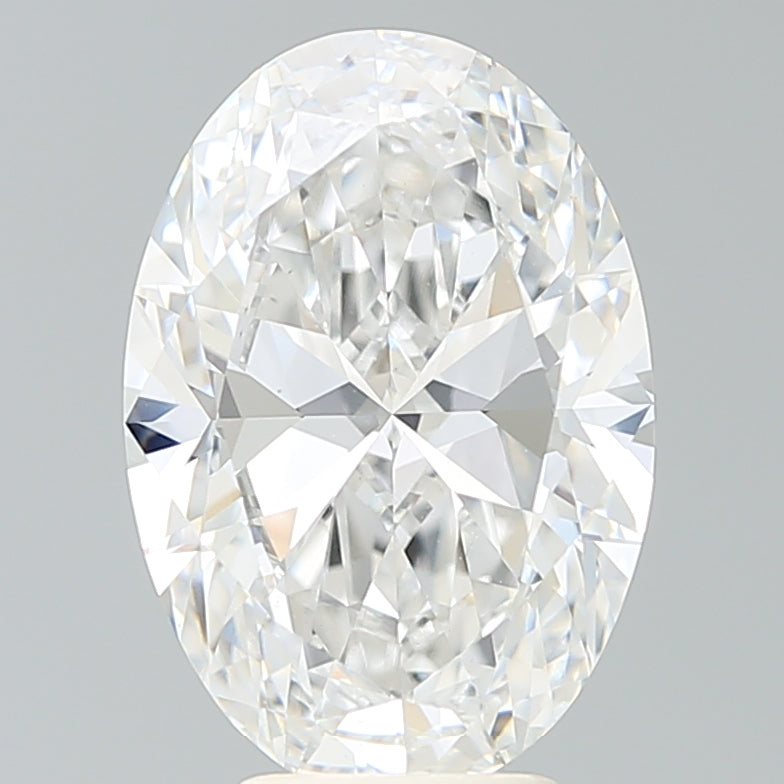 4.76 Carat Oval Lab Diamond with  Cut Diamond in 14KT  view 1
