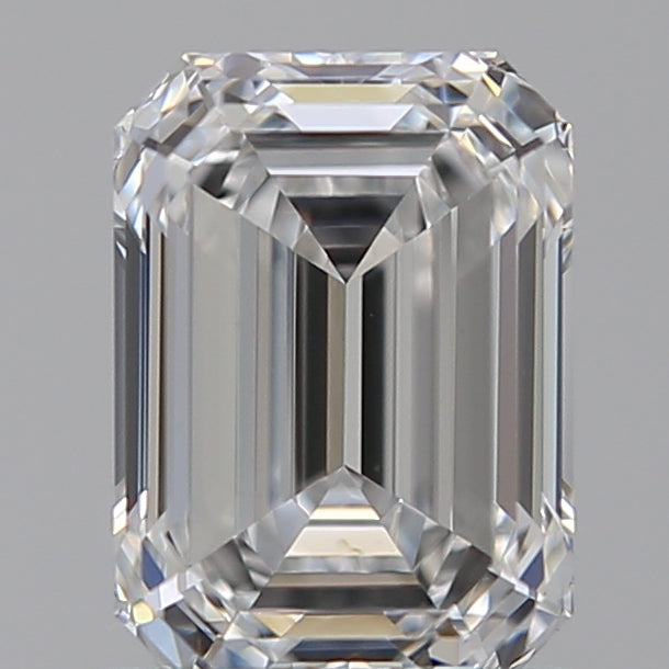 1.09 Carat Emerald Lab Diamond with  Cut Diamond in 14KT  view 1
