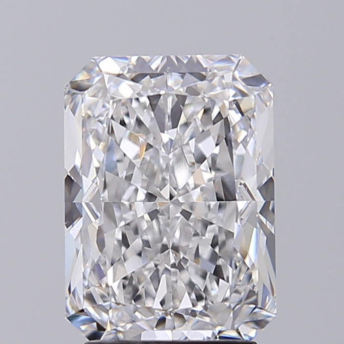 2.96 Carat Radiant Lab Diamond with  Cut Diamond in 14KT  view 1
