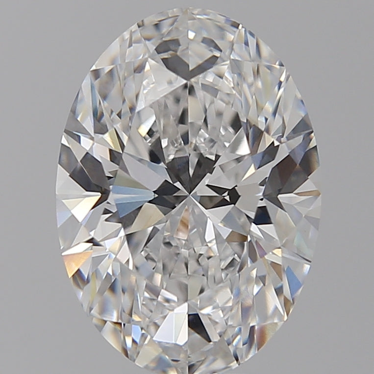 5.02 Carat Oval Lab Diamond with  Cut Diamond in 14KT  view 1
