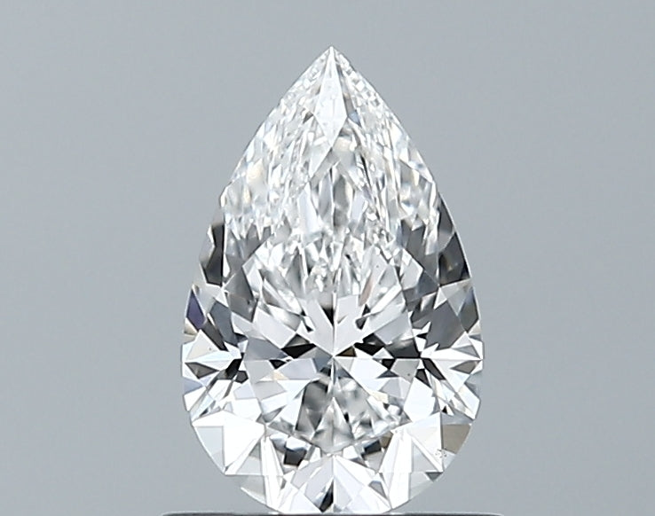 0.76 Carat Pear Lab Diamond with  Cut Diamond in 14KT  view 1
