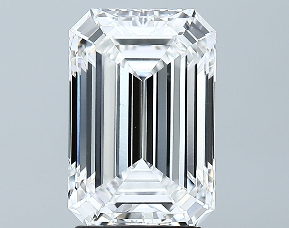 2.93 Carat Emerald Lab Diamond with  Cut Diamond in 14KT  view 1
